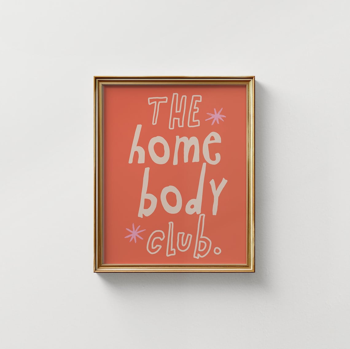 The Homebody Club Cherry Red Hand Lettered Quote Trendy Wall Art Print - Image 5