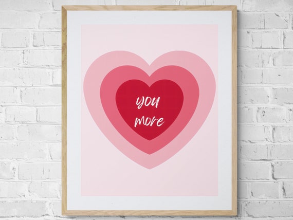 Love You More Nursery Art, Nursery Decor Print
