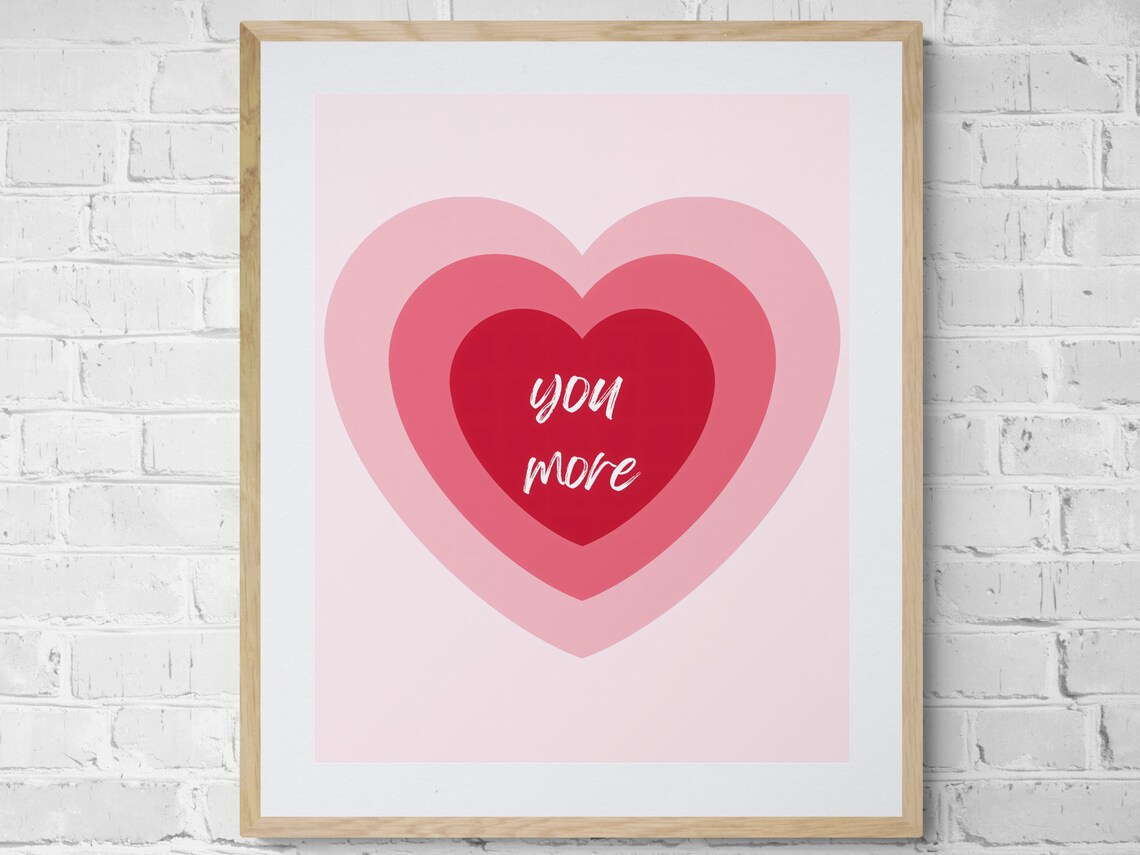 Love You More Nursery Art, Nursery Decor Print