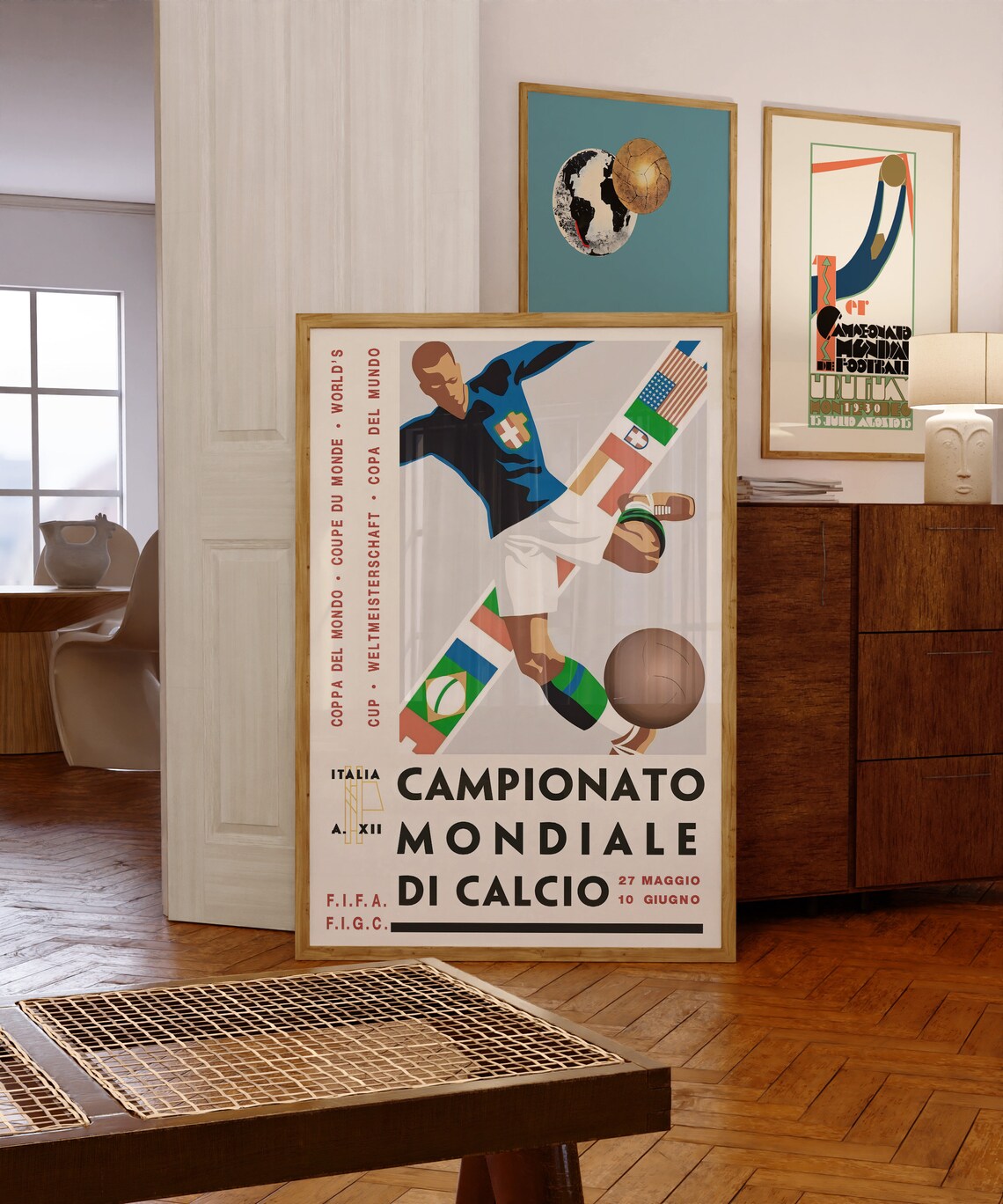 World Cup 1934 Vintage Football Travel Poster - Image 3