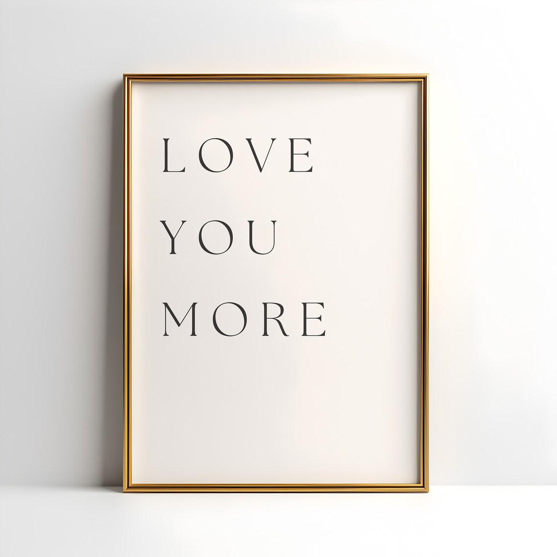 Love You More Quote Art Print, Romantic Decor - Image 4
