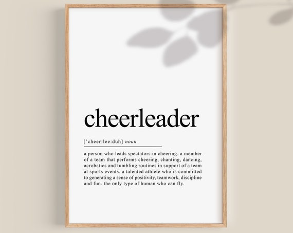 Cheer Girl Poster, Teen Room Decor Wall Art Print