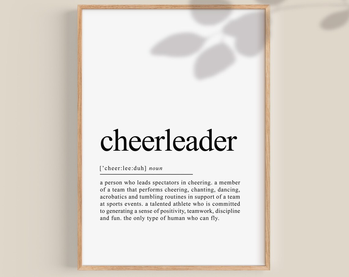 Cheer Girl Poster, Teen Room Decor Wall Art Print