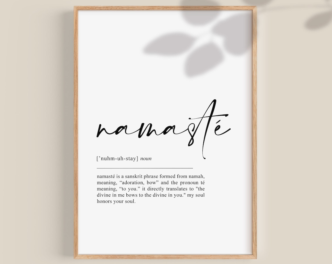 Namaste Yoga Studio Wall Art, Meditation Print