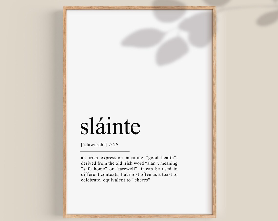Sláinte St. Patrick's Day Art Print, Ireland Decor