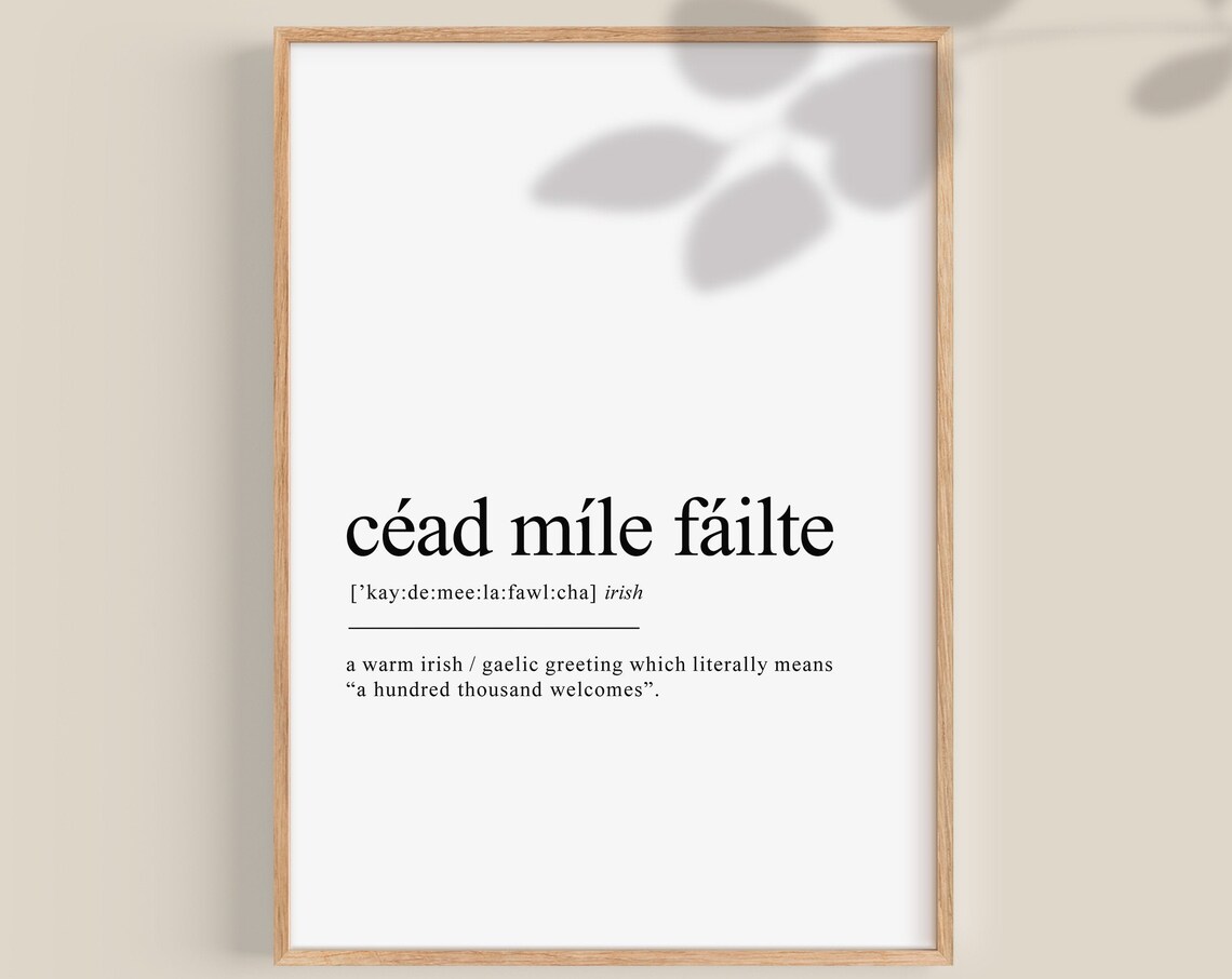 Céad Míle Fáilte Irish Welcome Art Print