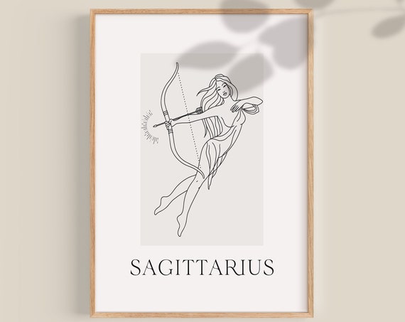 Sagittarius Woman Sagittarius Zodiac Signs Star Sign Print Sagittarius Zodiac Star Sign Print Sagittarius Birthday Star Sign Home Decor