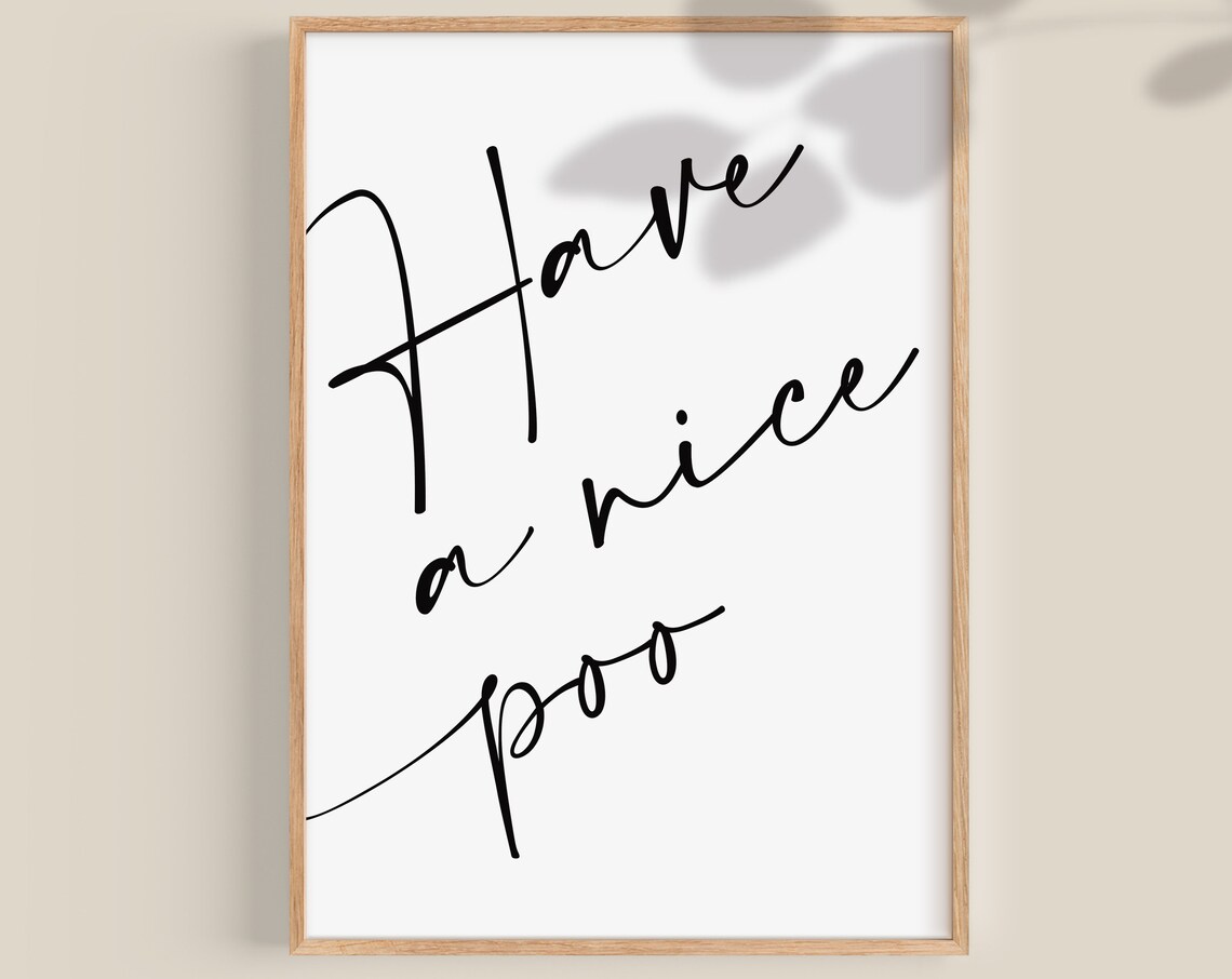 Have A Nice Poo Funny Bathroom Poster, Minimal - Image 2