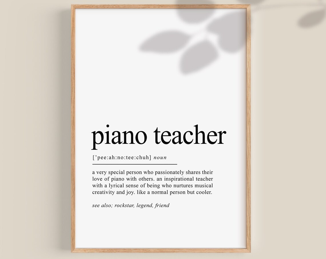 Piano Teacher Gift For Music Teacher Poster