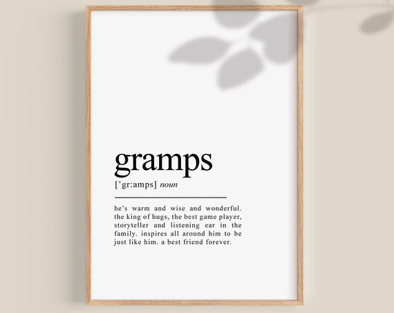 Gramps Gift Grandfather Gift, Gift For Grandpa