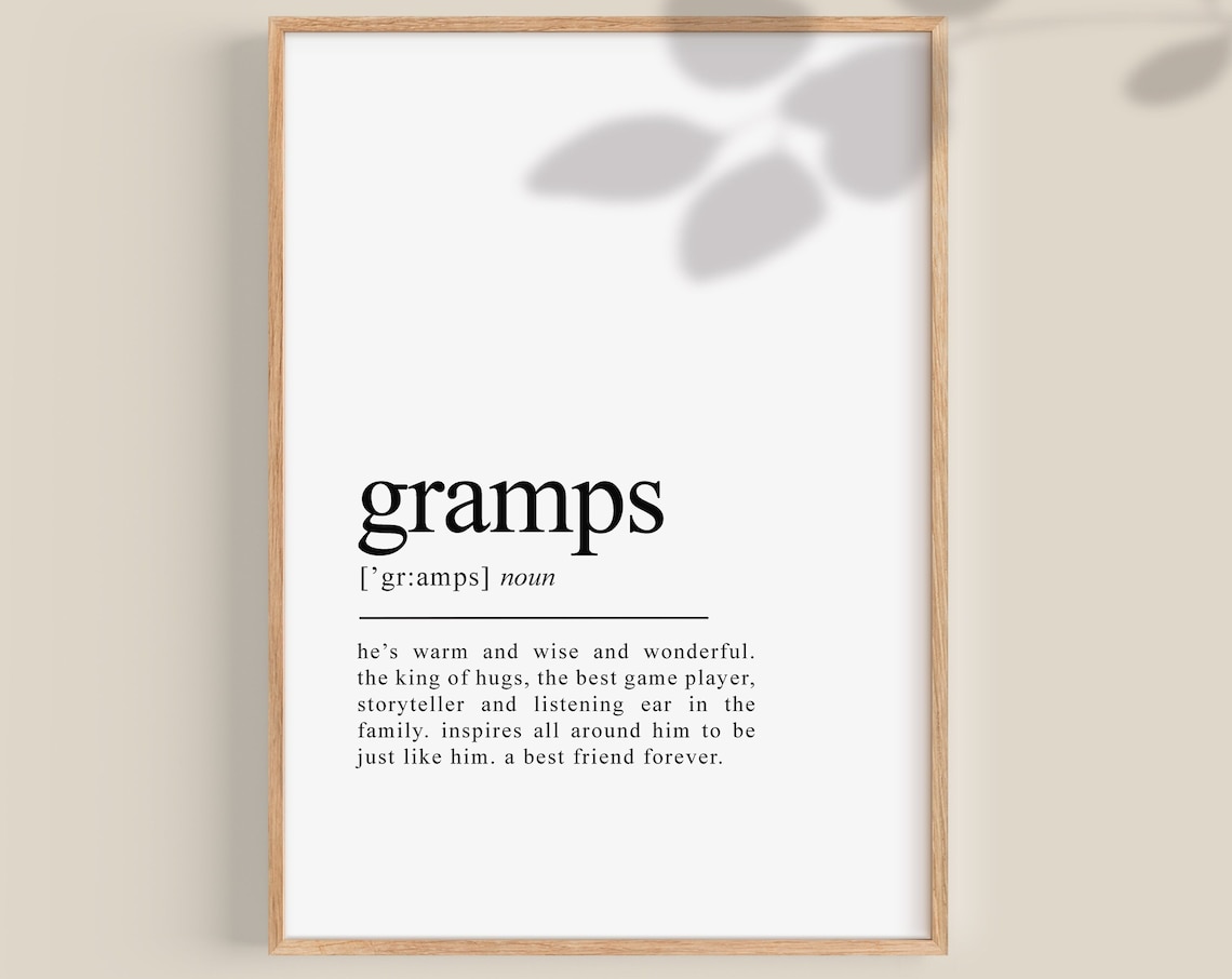 Gramps Gift Grandfather Gift, Gift For Grandpa