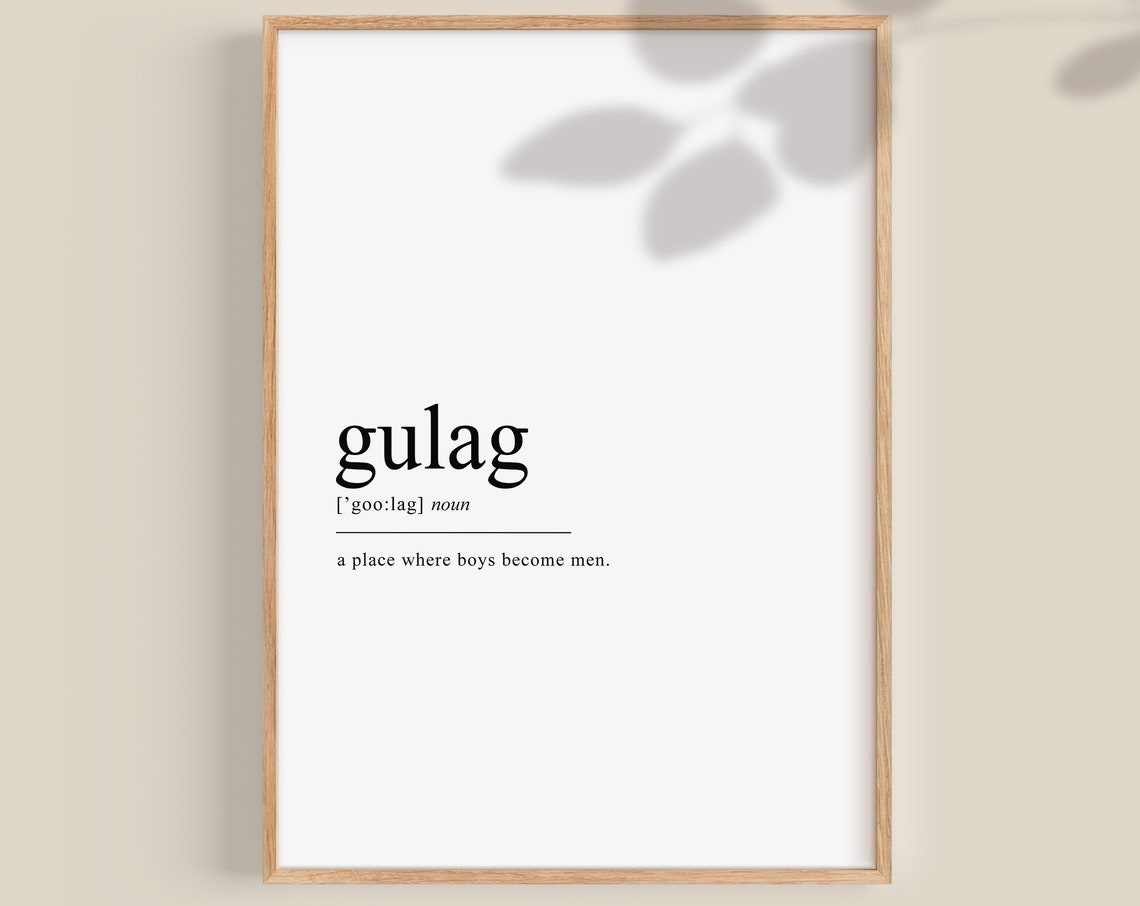 Gulag Dictionary Definition Funny Minimalist Typography Wall Poster