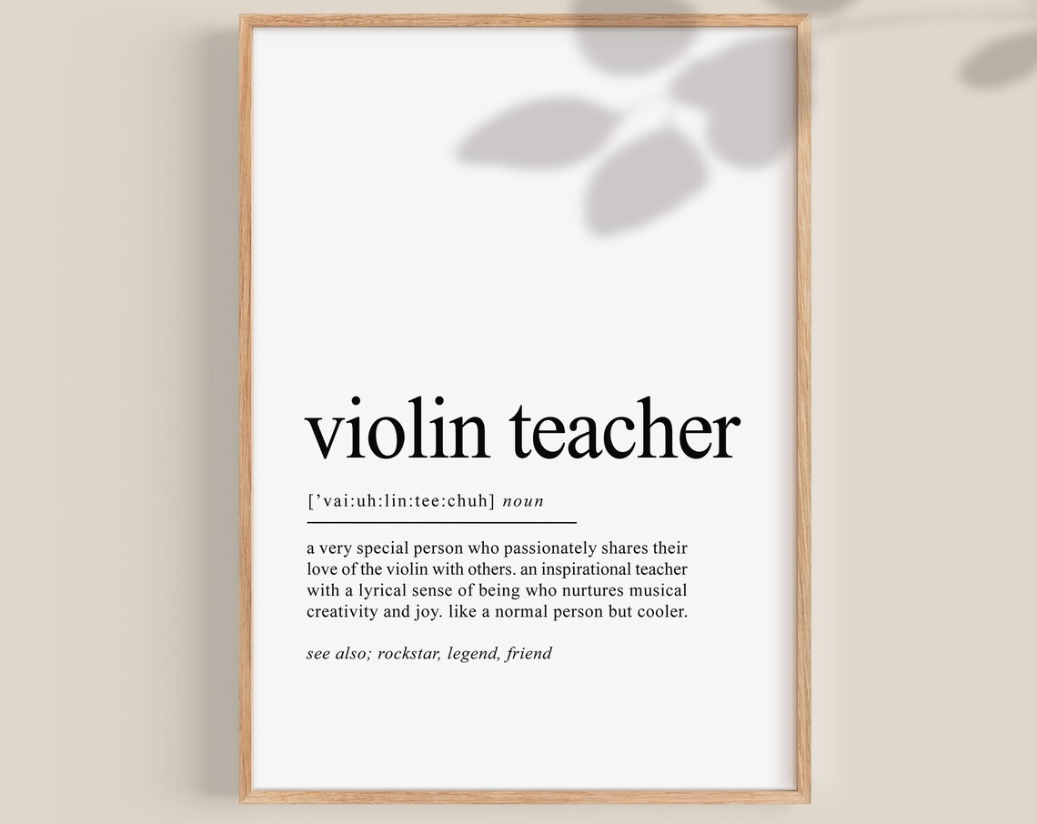 Violin Teacher Gift Music Teacher Art Print
