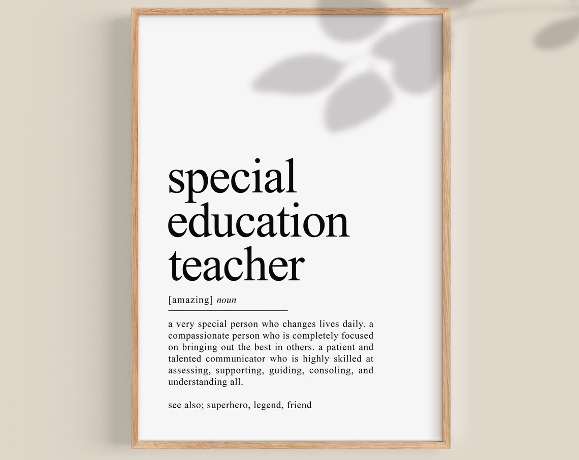 Special Education Teacher Definition Art Print