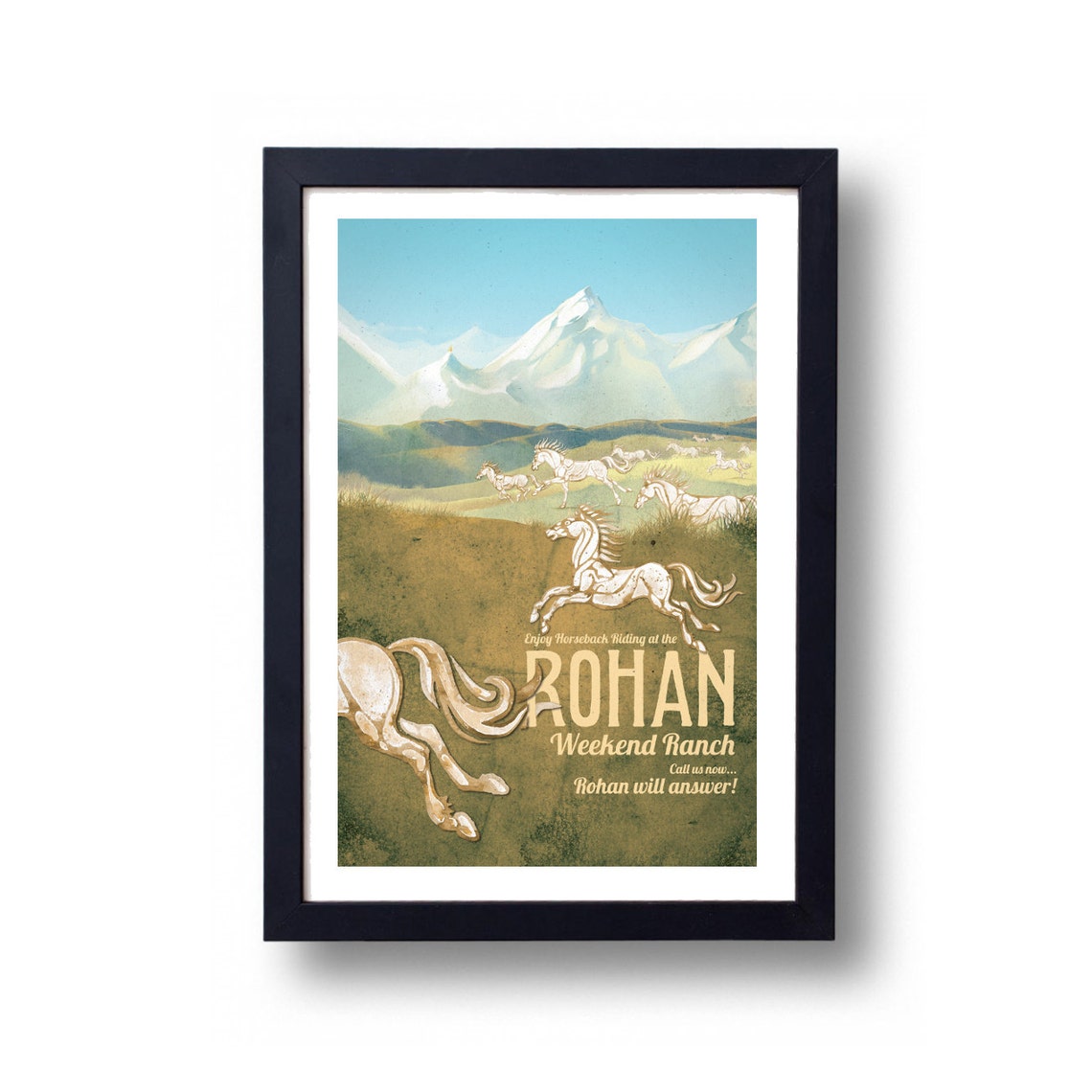 Lord Of The Rings Poster Rohan Weekend Ranch Travel Poster Lord Of The Rings Art Lord Of The Rings Lotr Lotr Art Lotr Poster Rohan - Image 2