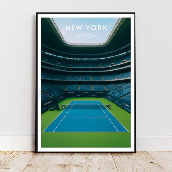 Travel Wall Art Poster New York United States Usa America Sport Tennis Tournaments Grand Slam Modern Gift Print