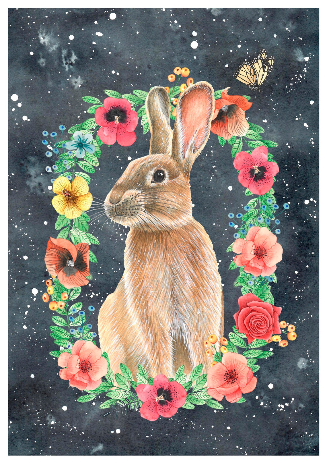 Bunny Rabbit Print For Playroom Decor