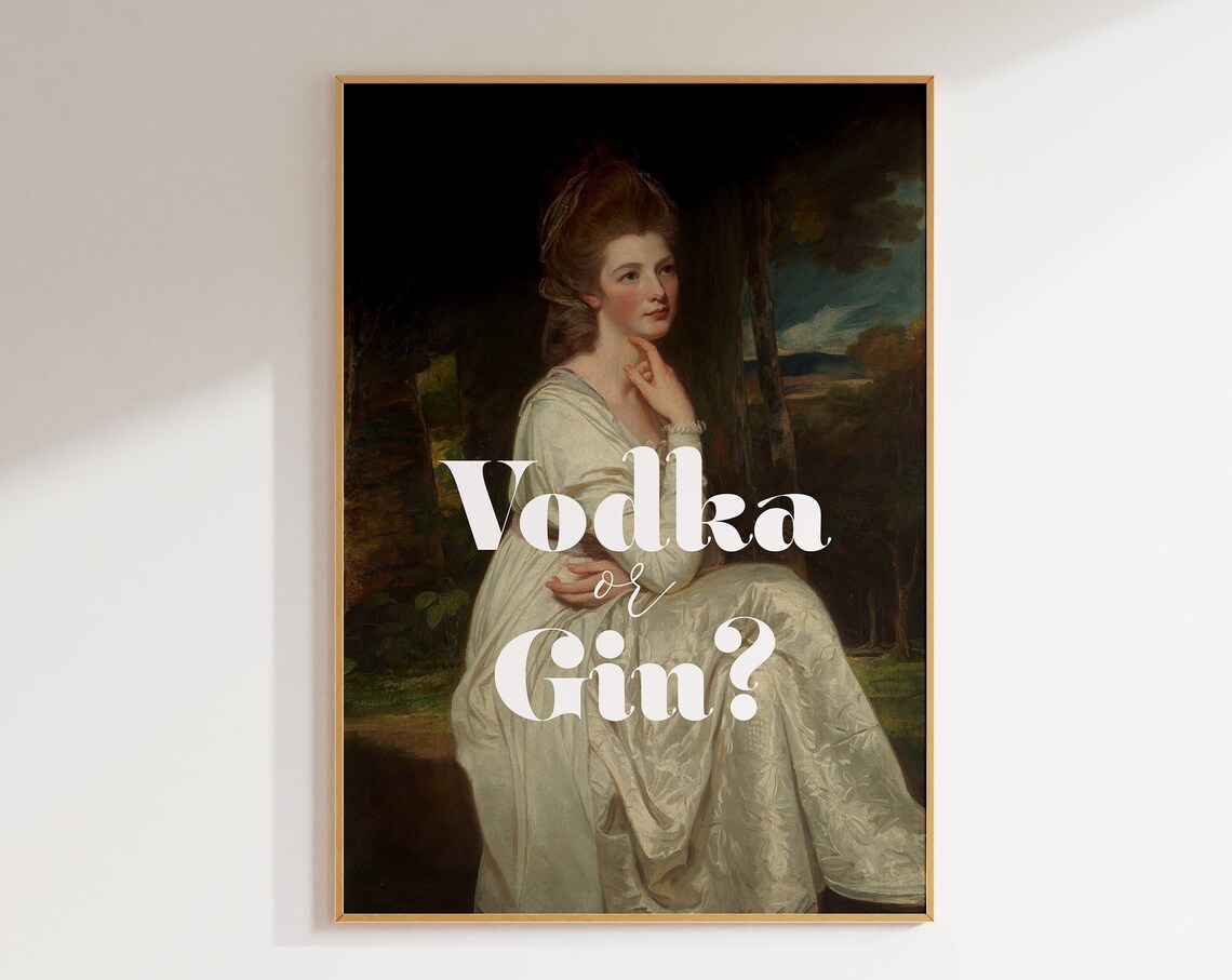 Vodka Or Gin Cocktail Quote, Kitchen Wall Art Print - Image 4