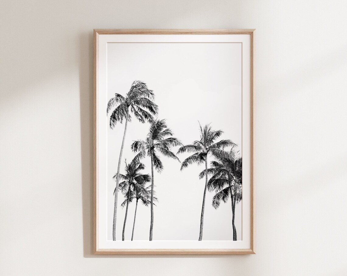 Palm Tree Hawaii Minimalist Tropical Travel Poster