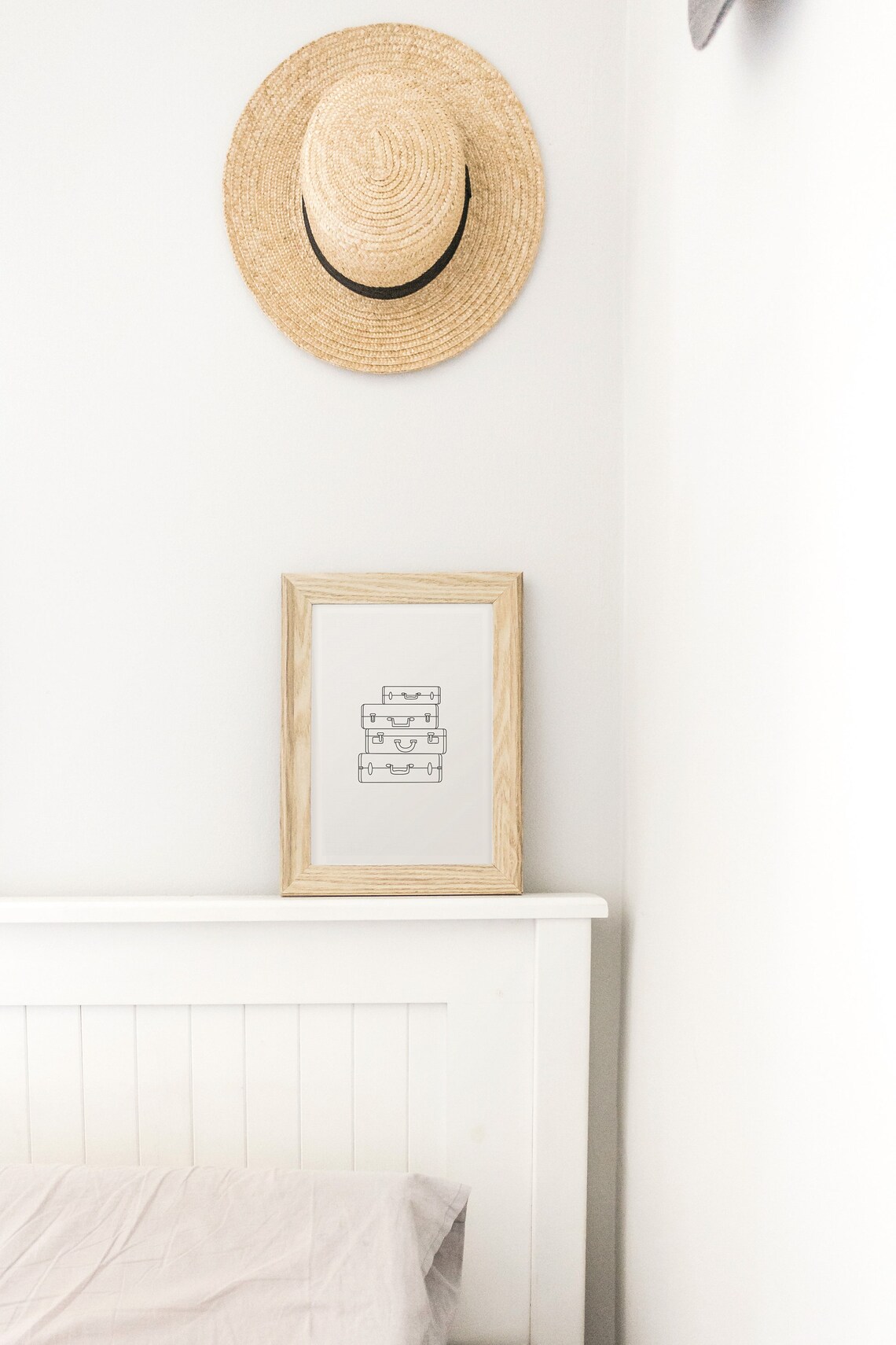 Suitcase Poster, Black and White Line Art Print - Image 3
