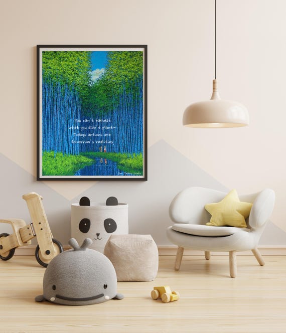 Todays Actions Inspirational Wall Art Home Or Office Decor Spiritual Motivational Martial Artwork