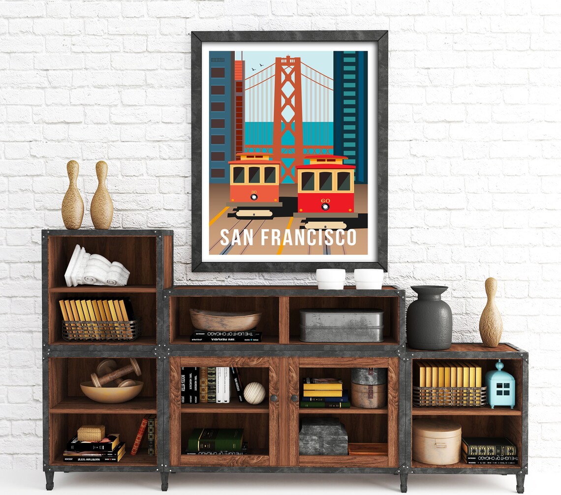 San Francisco Retro Travel Poster Print, Retro Travel - Image 2