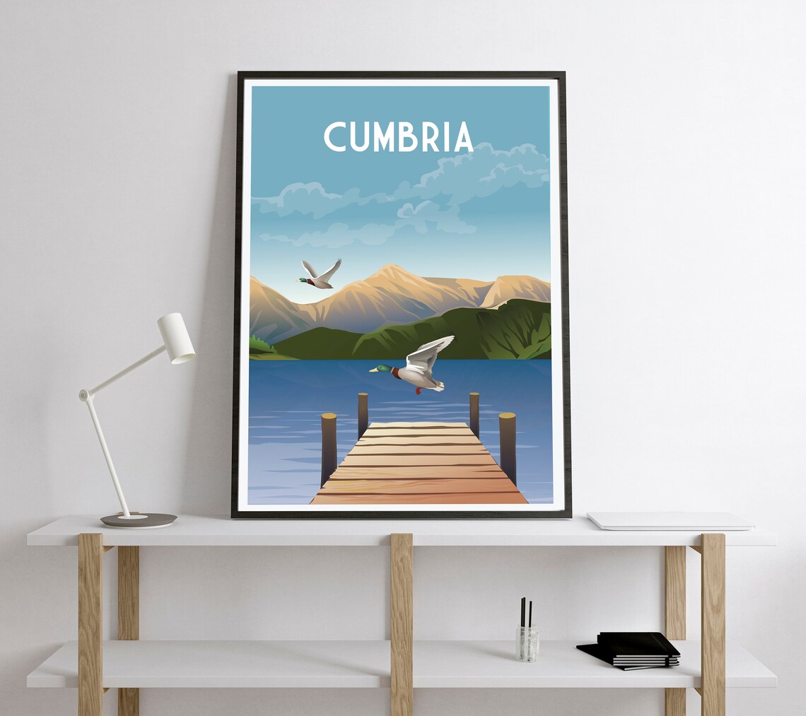 Lake District, Cumbria Travel Poster Art Print - Image 2