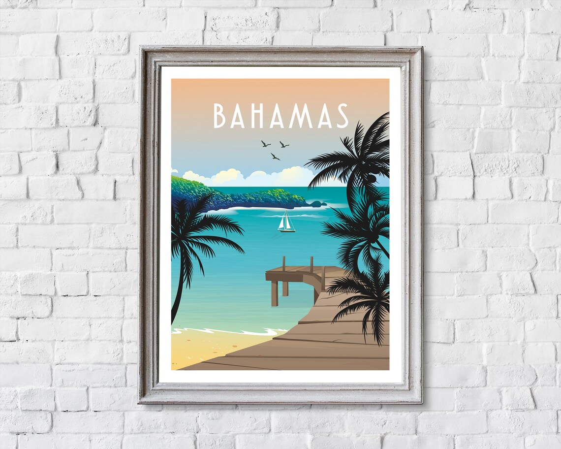 Bahamas Travel Poster, Caribbean Destination Art Print - Image 2