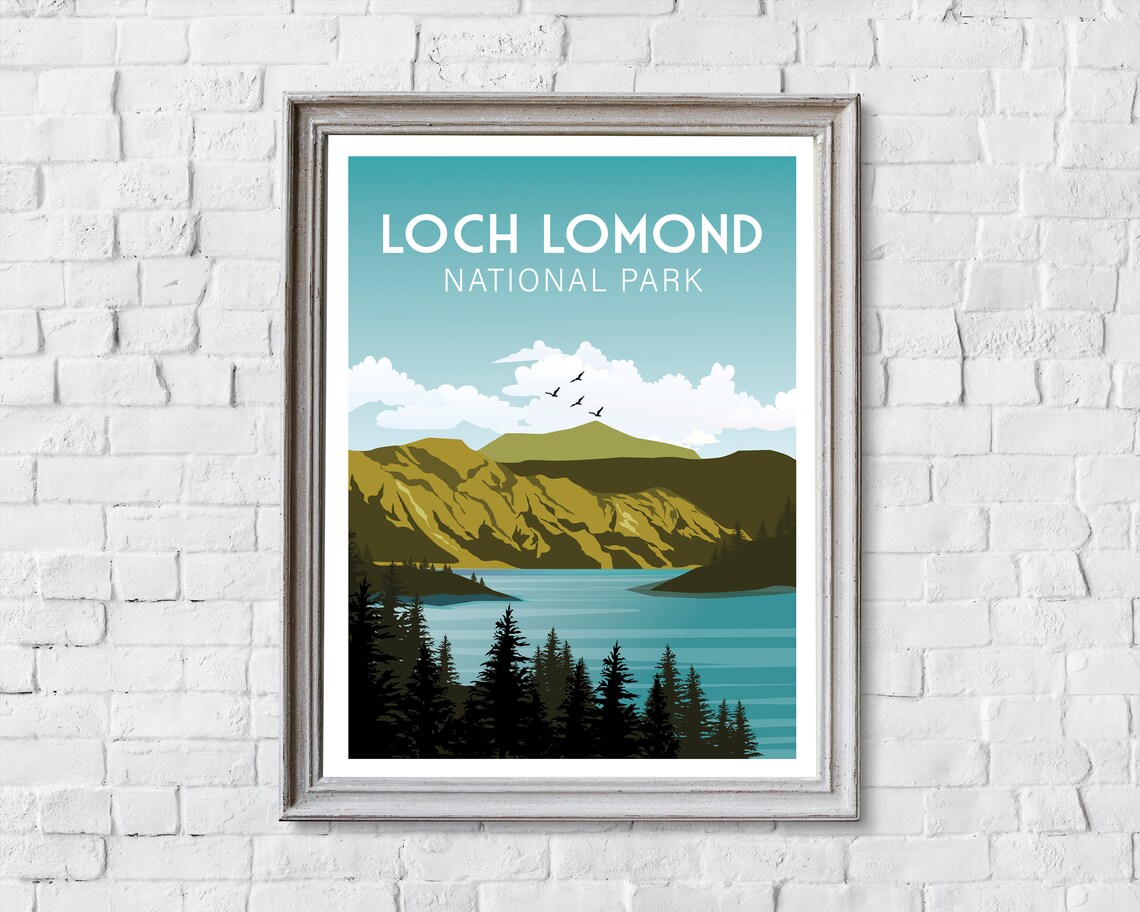Loch Lomond Scotland Travel Poster, Highlands Print - Image 2