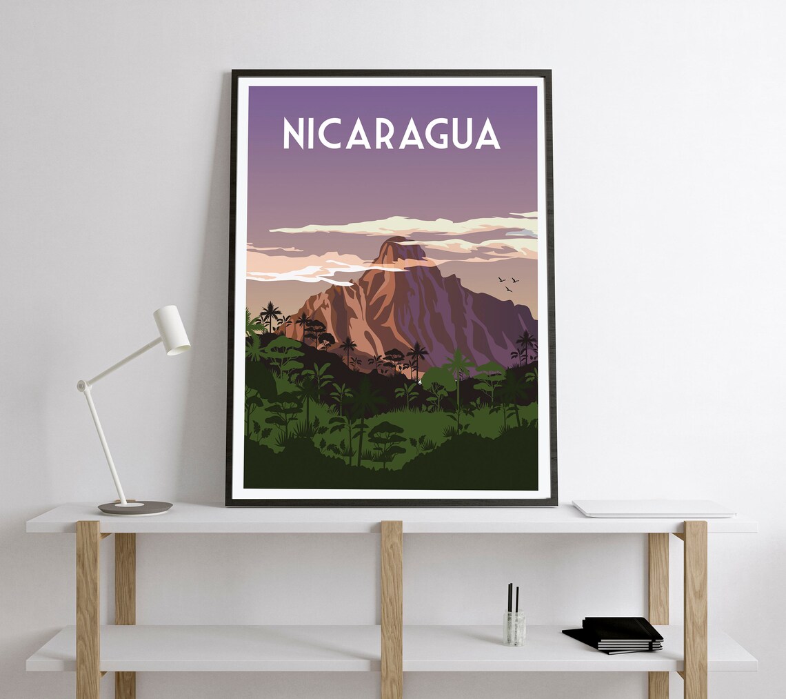 Nicaragua Vintage Travel Poster, Place-Inspired Art Print - Image 2