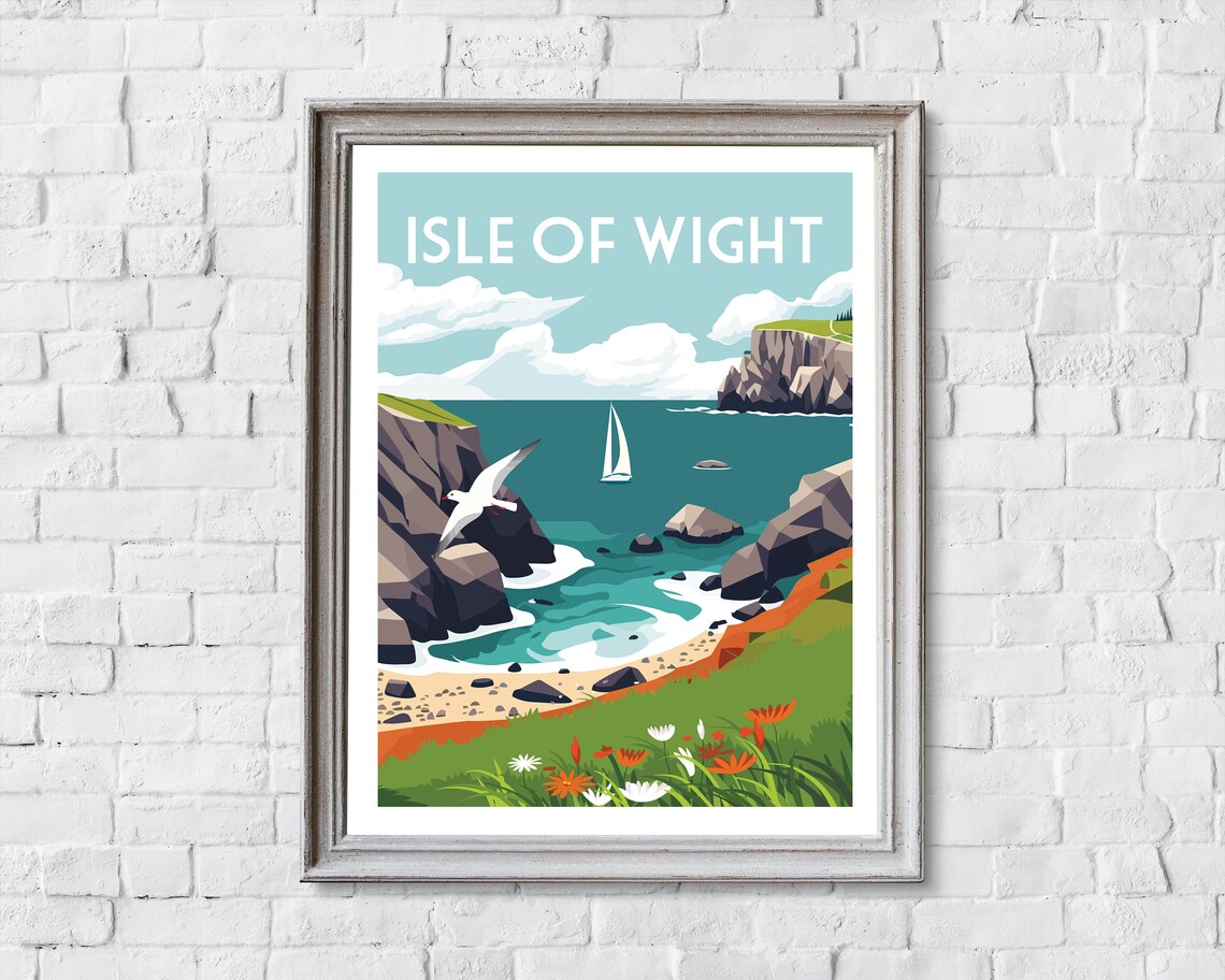 Isle Of Wight Travel Poster, Destination Wall Art Print - Image 2