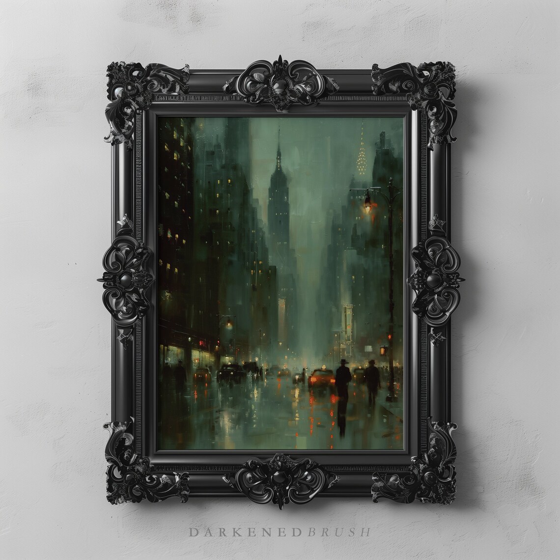New York City Street Art Abstract Night Art Print