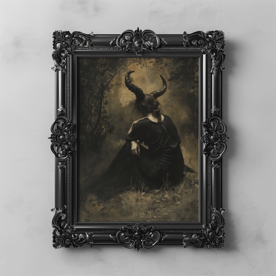 Lilith Print Witch Art Occult Pagan Decor Witchy Artwork Fine Gothic Beauty Dark Academia Oil Painting