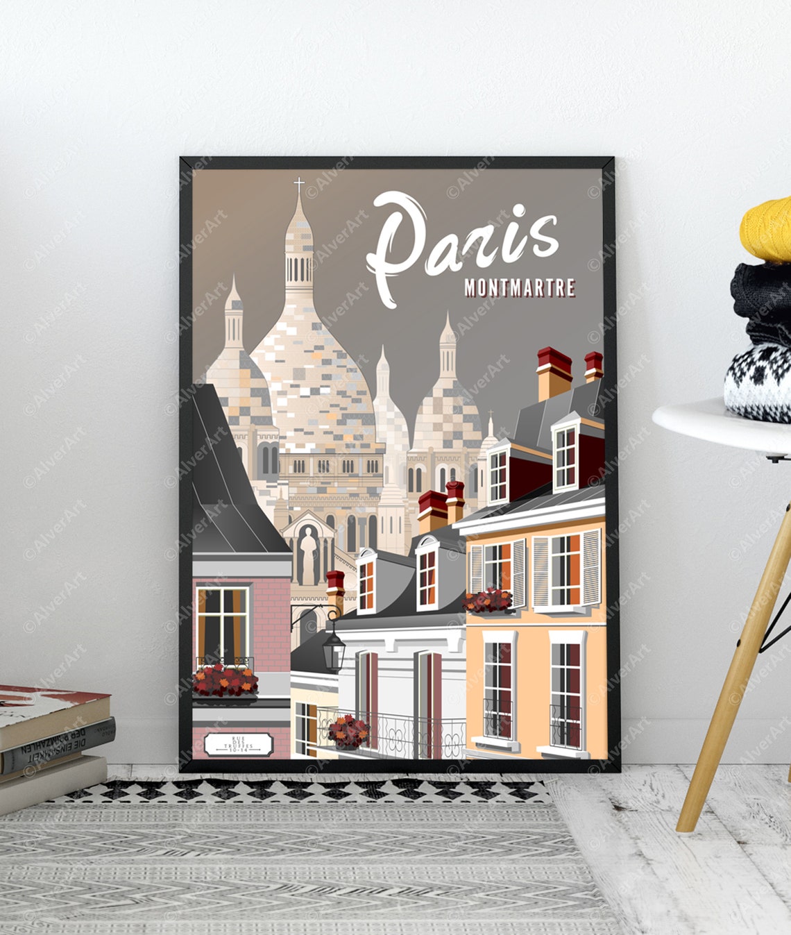 Montmartre Poster Paris Poster France Poster France Travel Print French Wall Art Art Unframed - Image 2