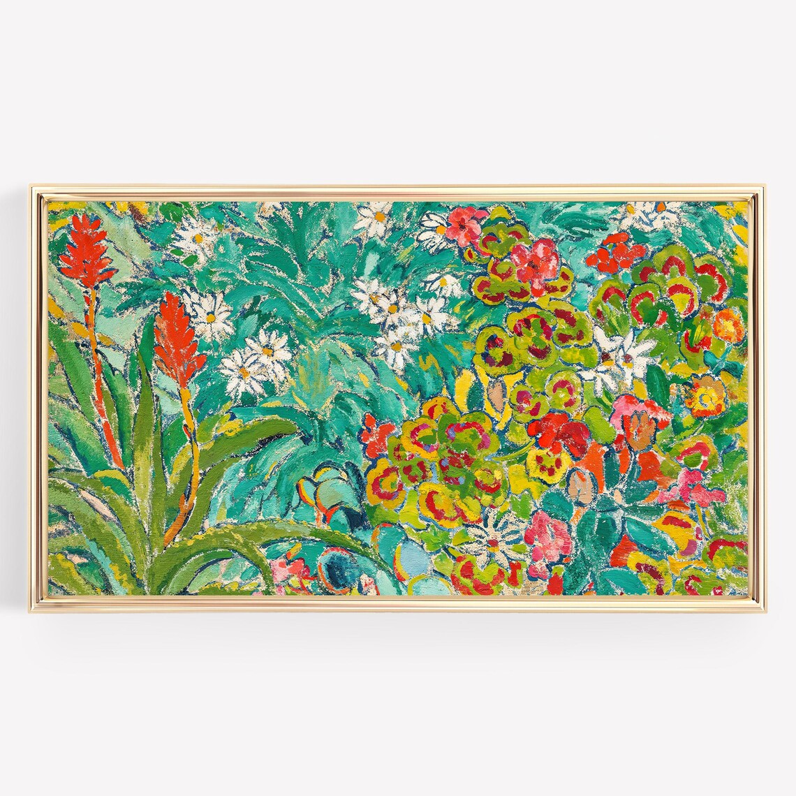 Vibrant Wildflower Garden Colorful Daisy Bloom Painting Poster - Image 4
