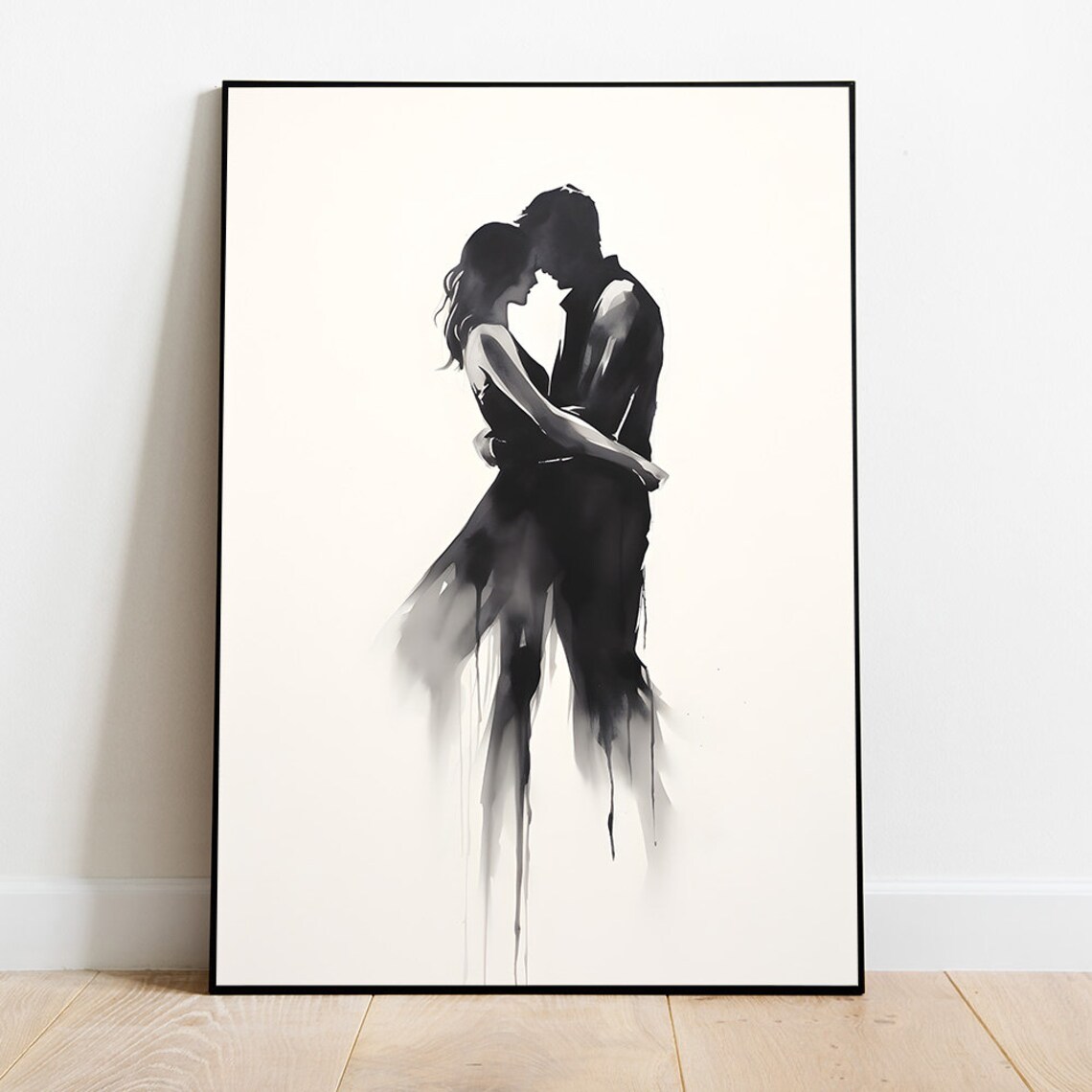 Romantic Couple Dancing Couple Minimal Art Print