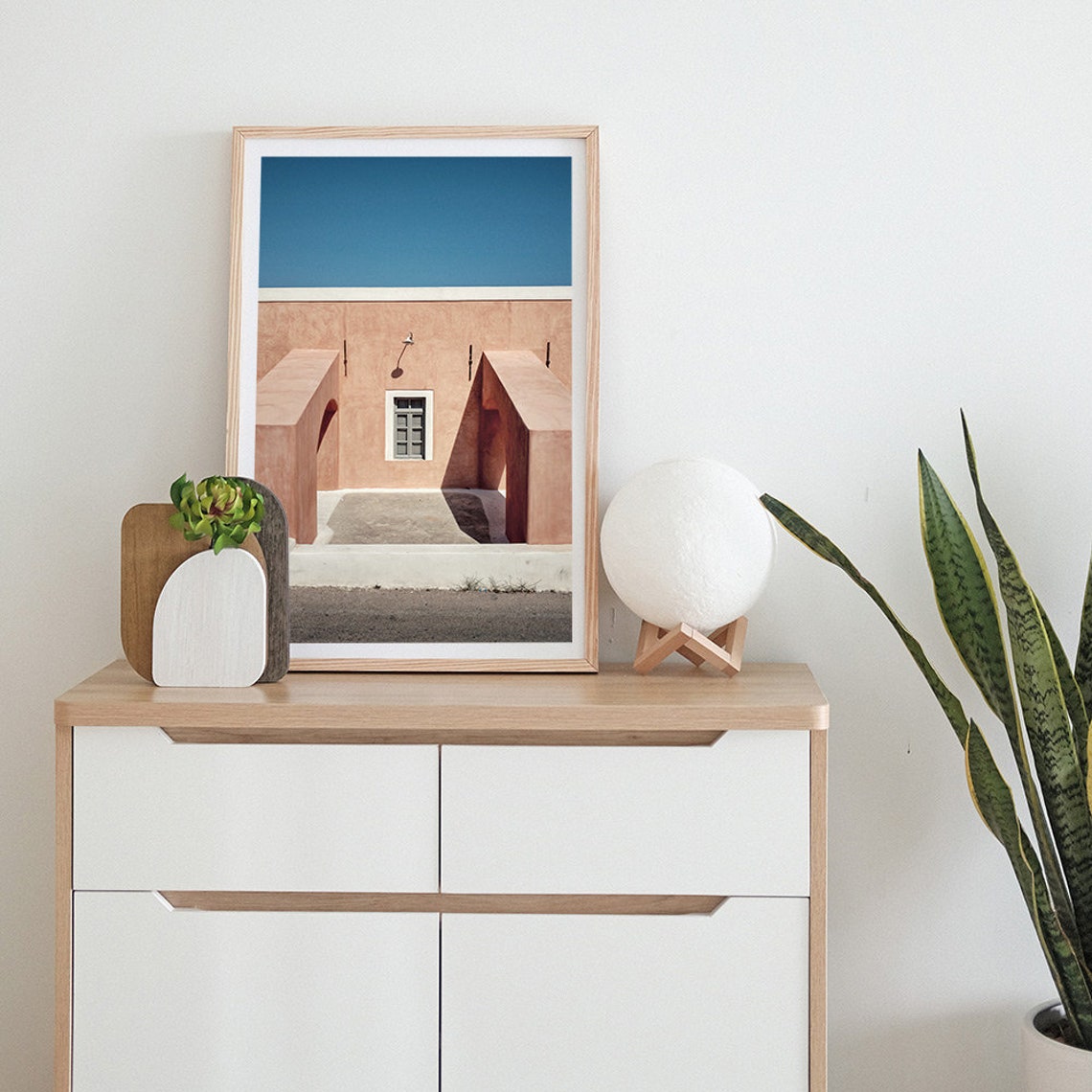 Santorini Art Greece Poster Island Print Abstract Wall Decor Santorini Print Instant - Image 2