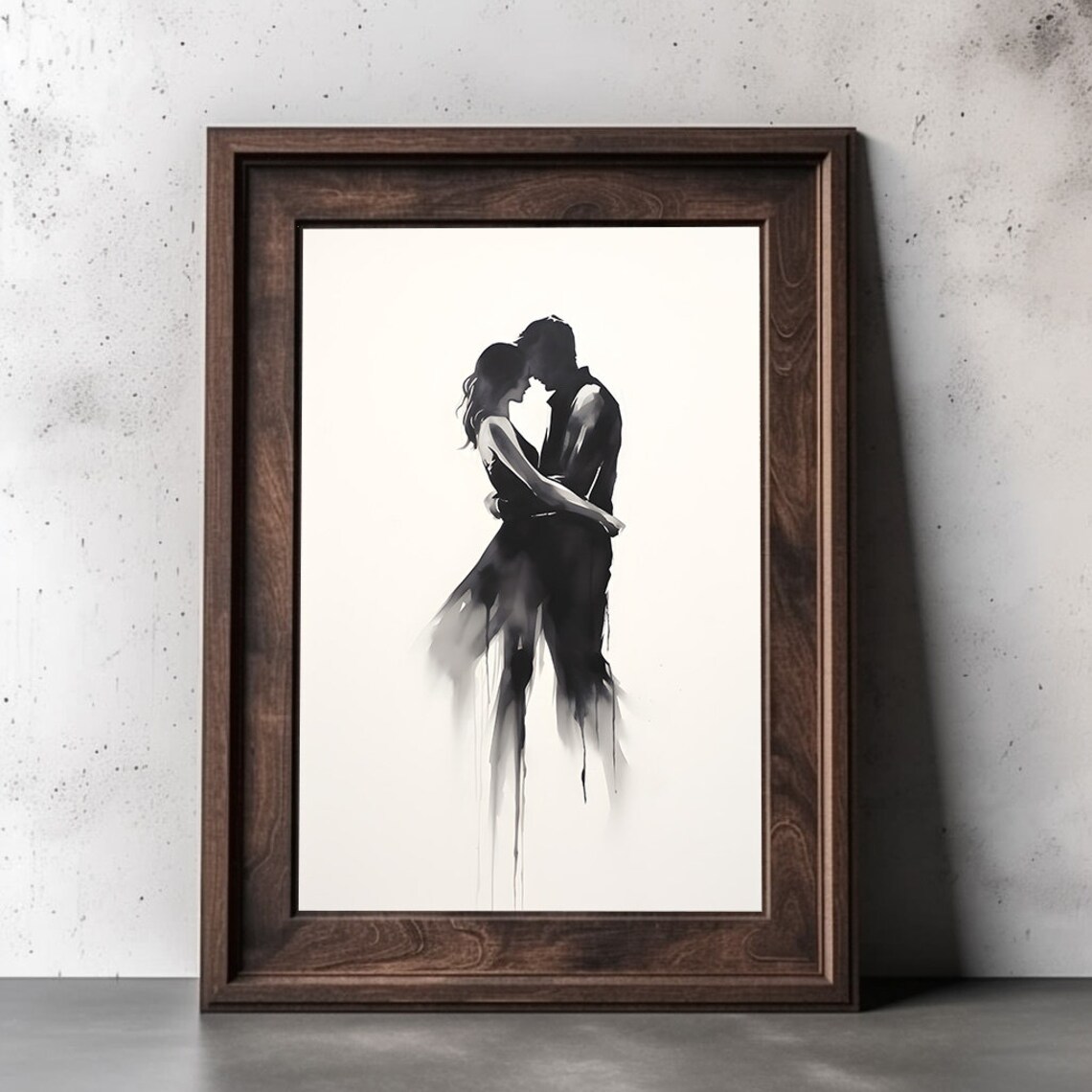 Romantic Couple Dancing Couple Minimal Art Print - Image 2