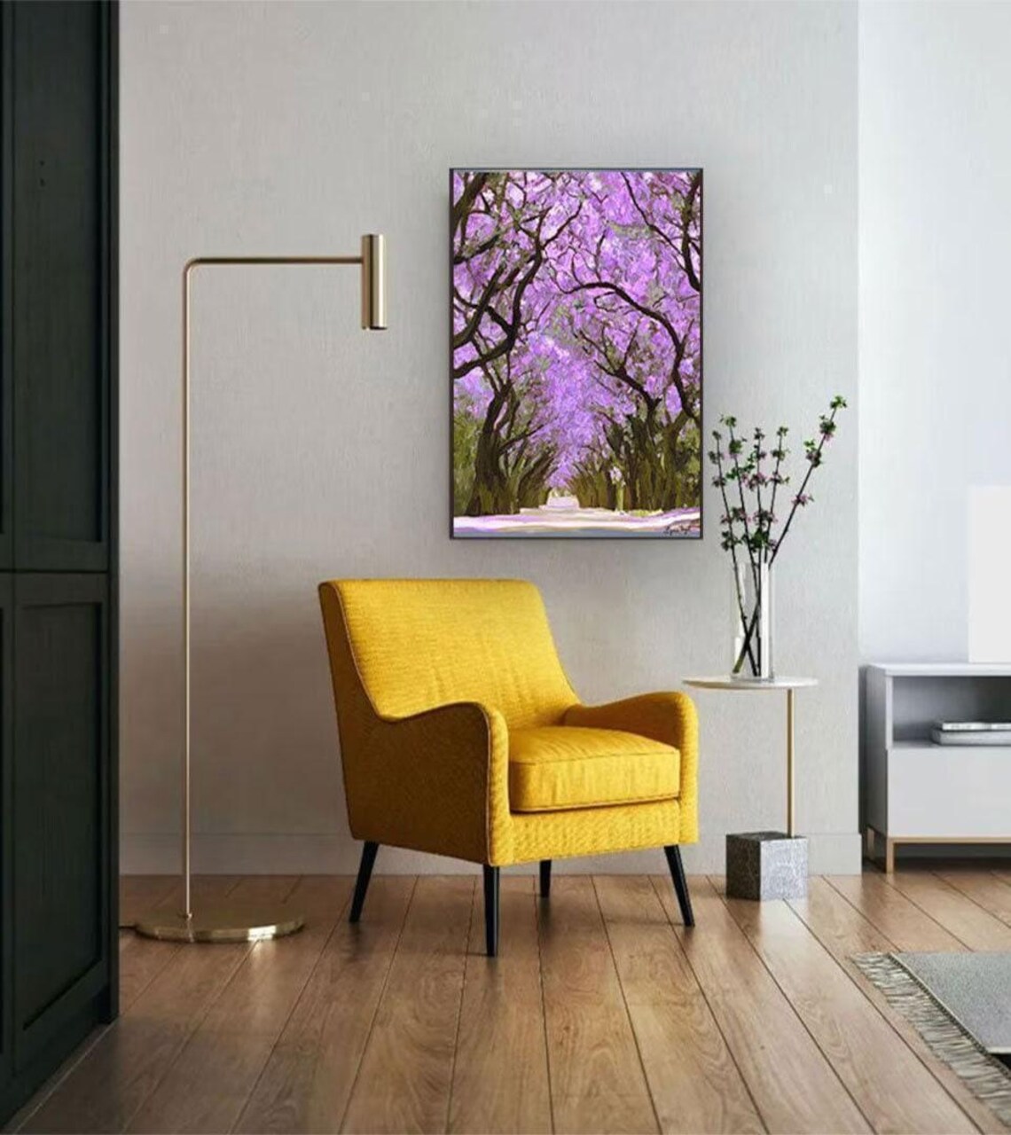 Jacaranda Tree Landscape Art Print, Nature Wall Decor - Image 4