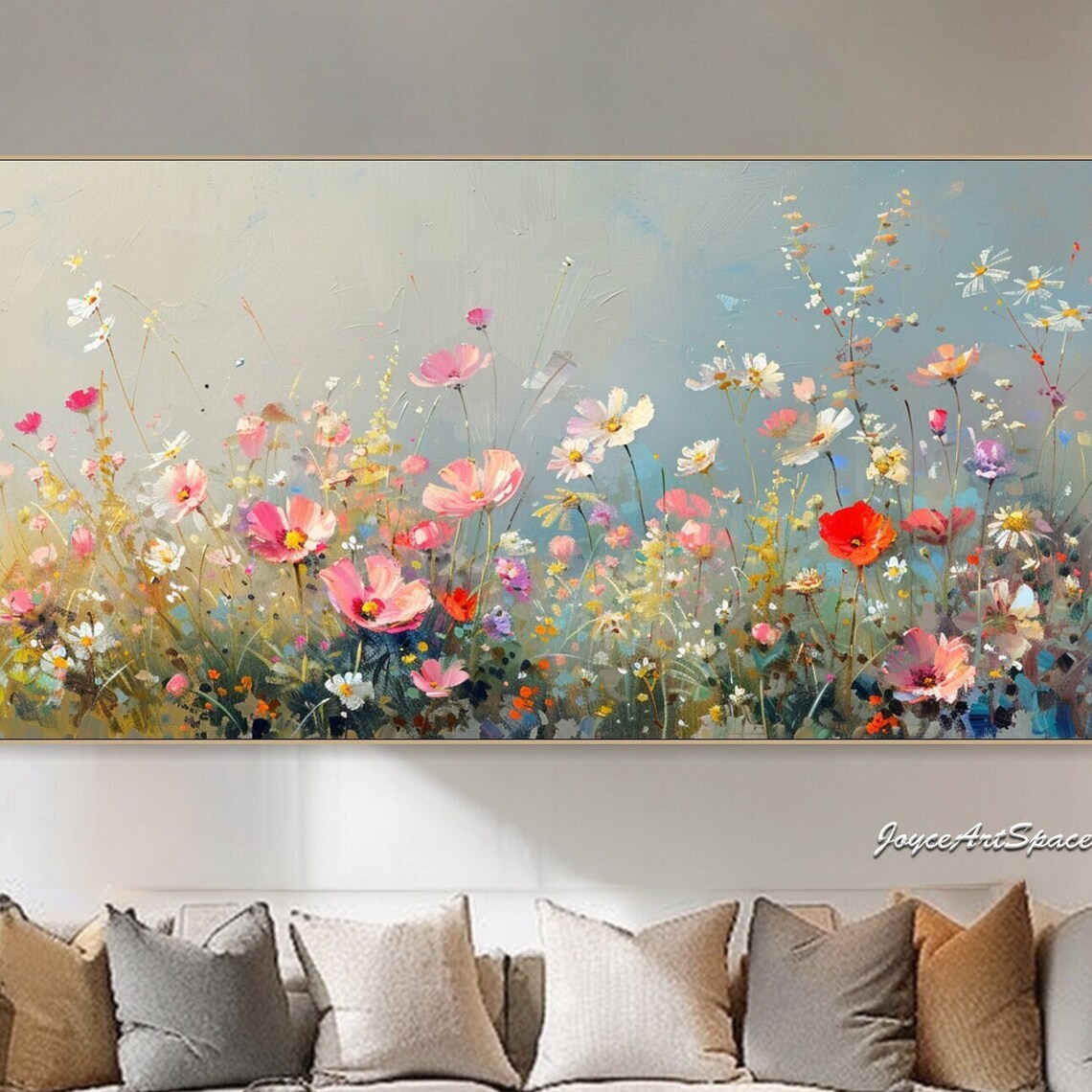 Abstract Flower Oil Painting, Textured Wall Art Print
