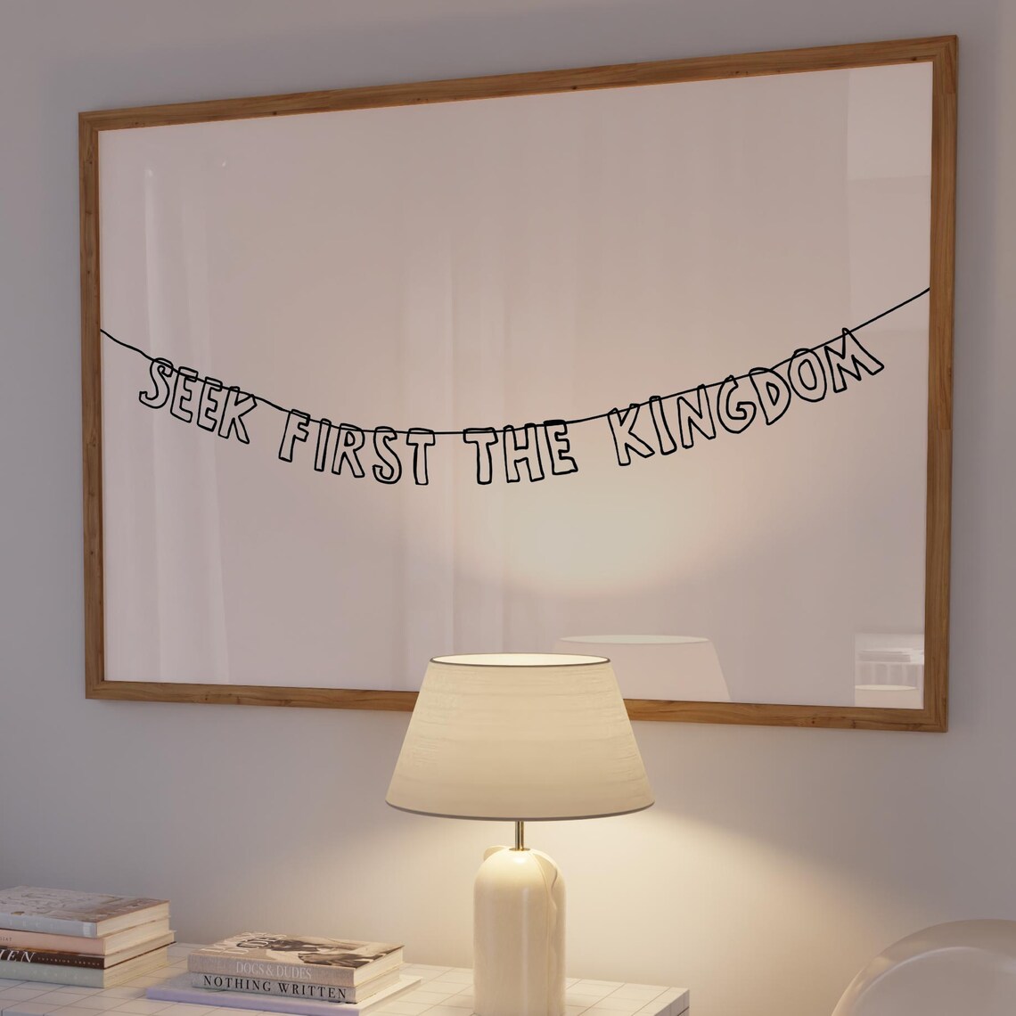 Seek First The Kingdom Neutral Christian Art Print