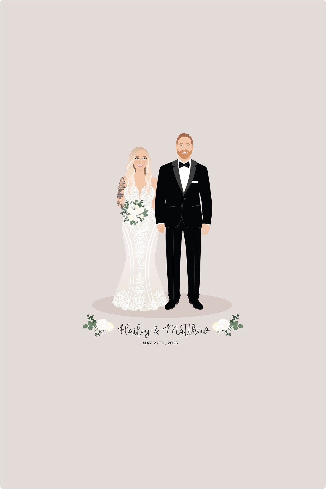 Personalized Wedding Guest Book Alternative Couple Signature Poster - Image 4