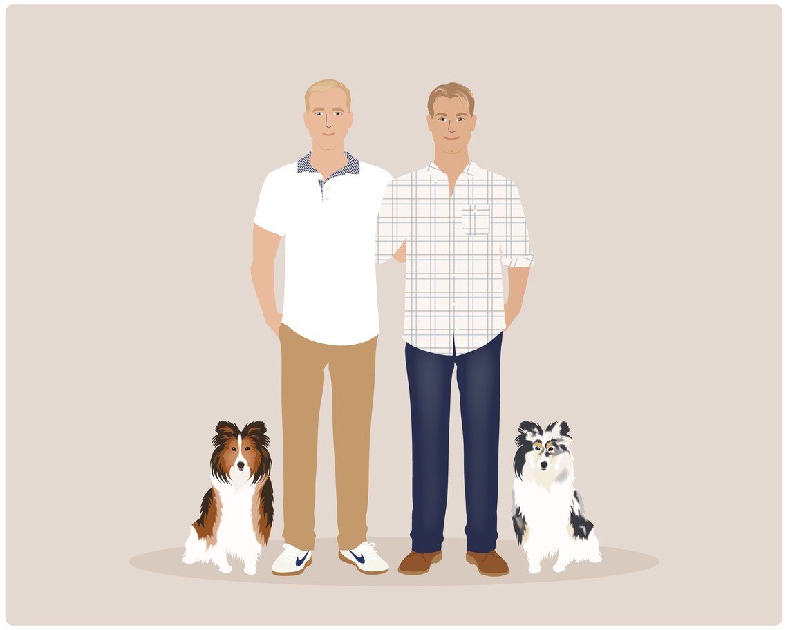 Custom Family Portrait, Add Pet