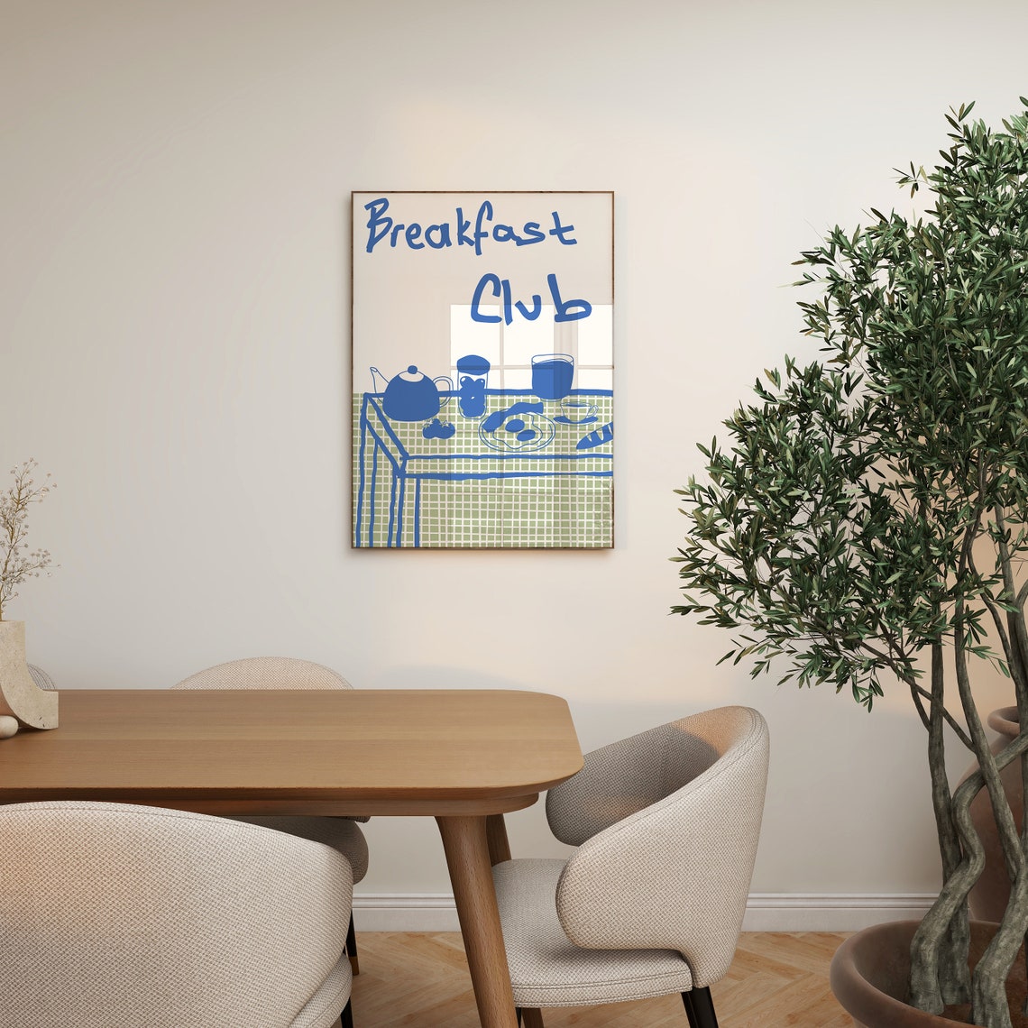 Breakfast Club Blue Marker Script Kitchen Table Scene Poster - Image 2