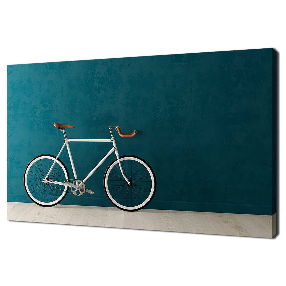 Vintage White Bicycle Minimalist Modern Art Print