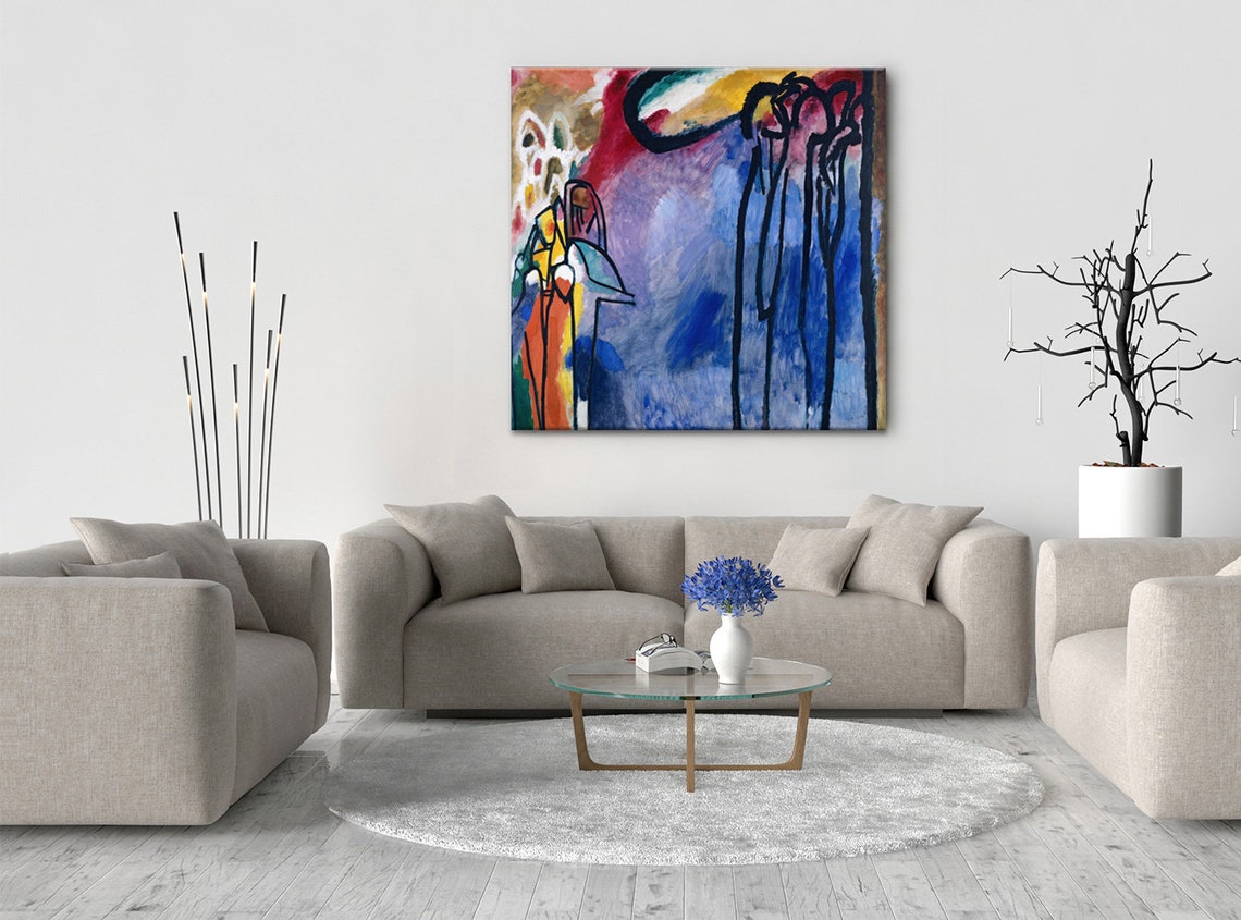 Wassily Kandinsky Improvisation 19 1911 Modern Classic Design Abstract Decor Reproduction Print Wall Art Picture - Image 2