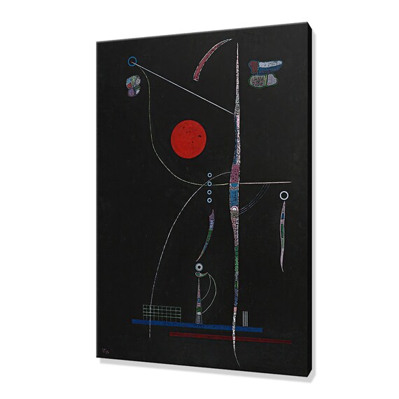 Wassily Kandinsky L Accent Rouge 1938 Red Sun Black Abstract Art Print