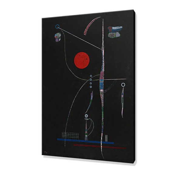 Wassily Kandinsky Laccent Rouge 1938 Classic Design Abstract Decor Reproduction Print Wall Art