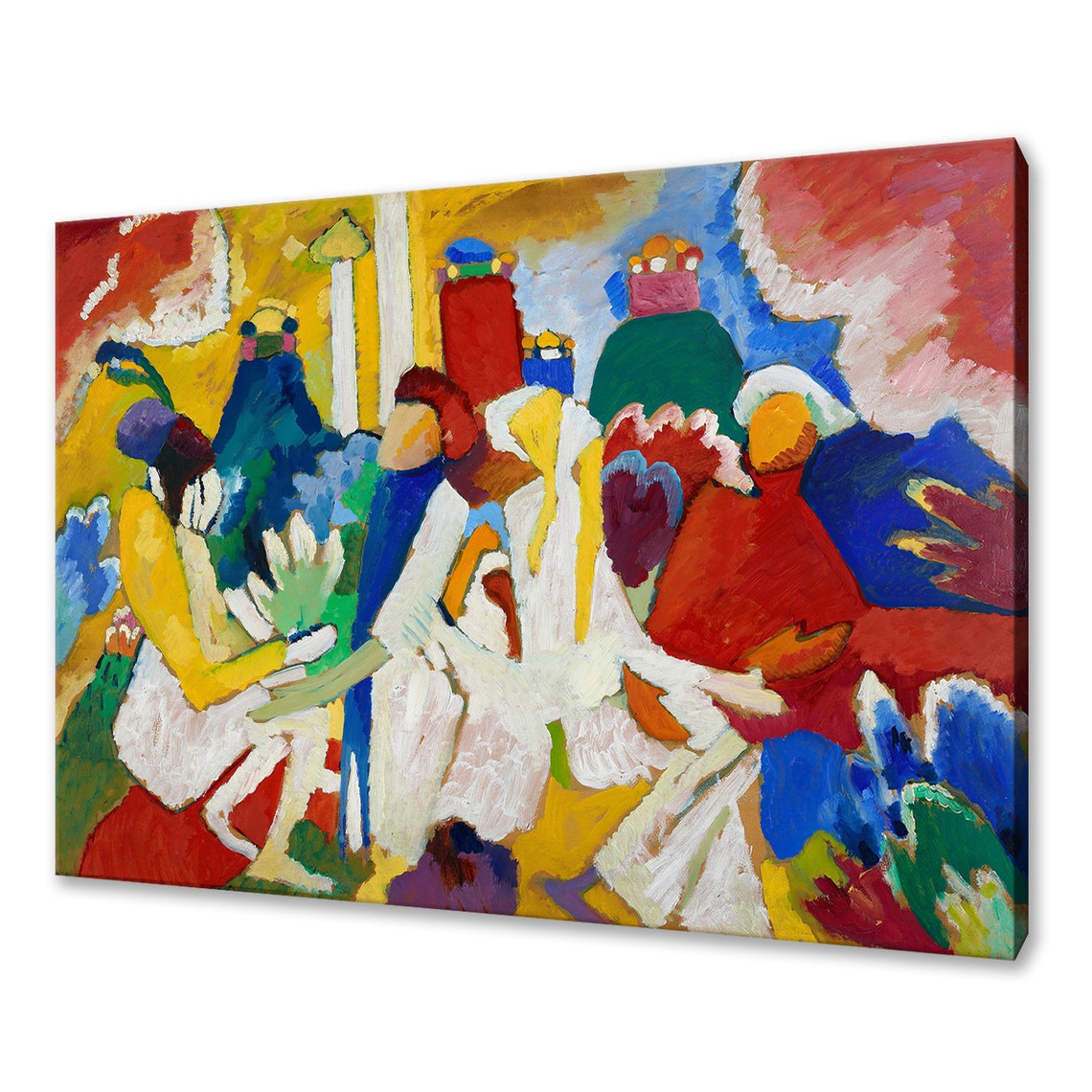 Wassily Kandinsky Oriental 1909 Classic Design Abstract Decor Reproduction Print Wall Art