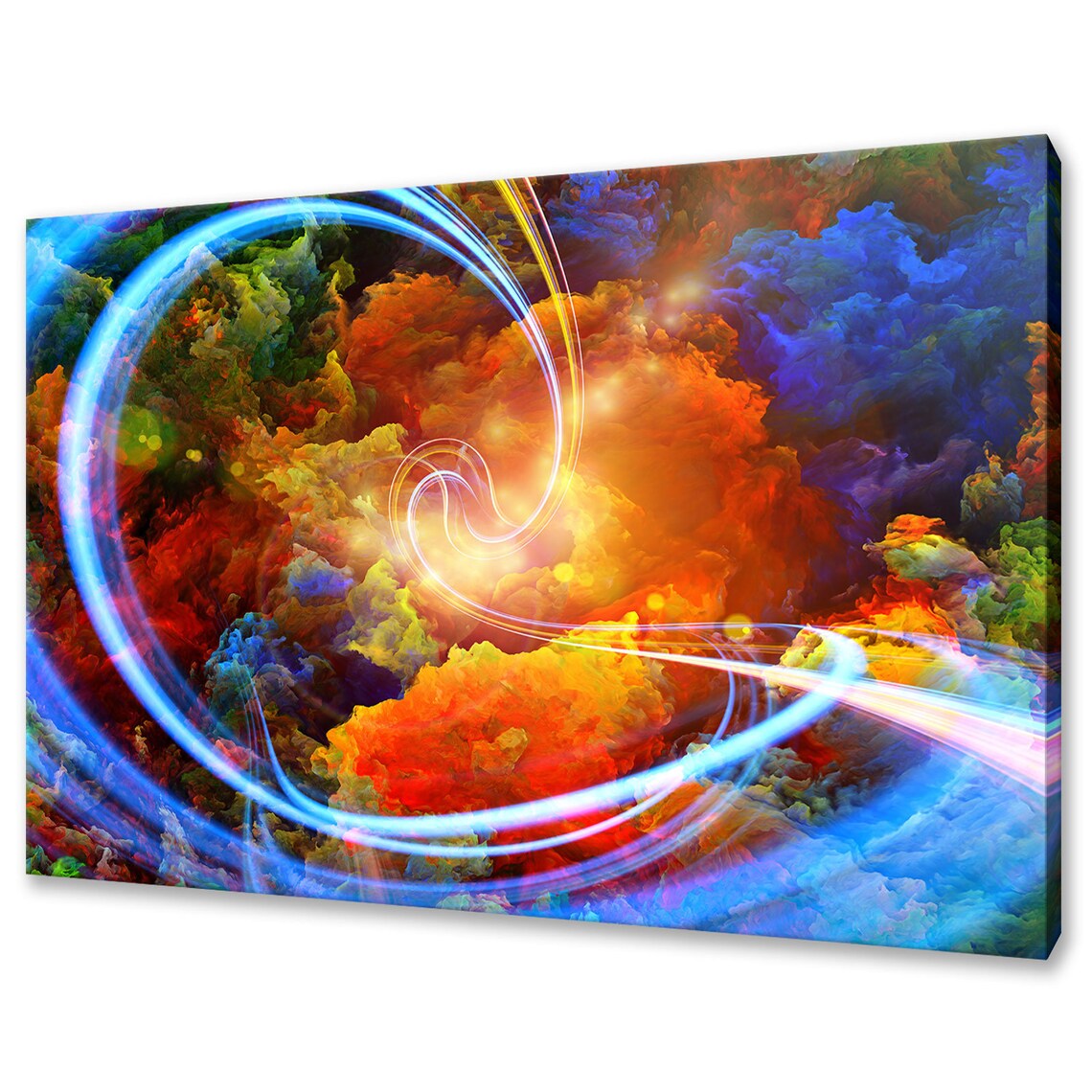 Colorful Rainbow Light Trails Abstract Art Print